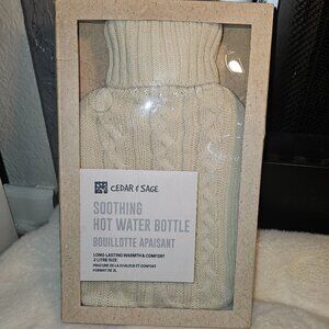 Cedar and Sage 2L Hot Water Bottle by theraWell with Sweater Cover